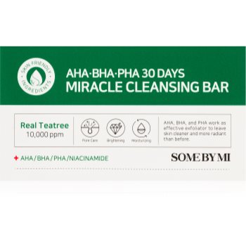 Some By Mi AHA∙BHA∙PHA 30 Days Miracle Cleansing Bar Sapun hidratant pentru curatare pentru ten gras si problematic - imagine 2